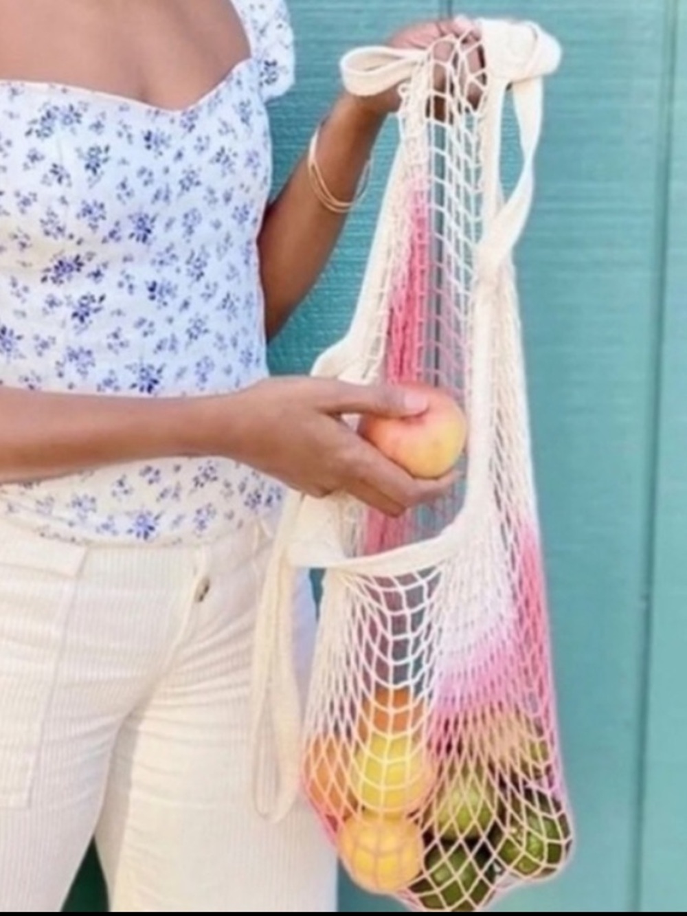 Camp Collection Dip Dye French Market Mesh Net Bag
